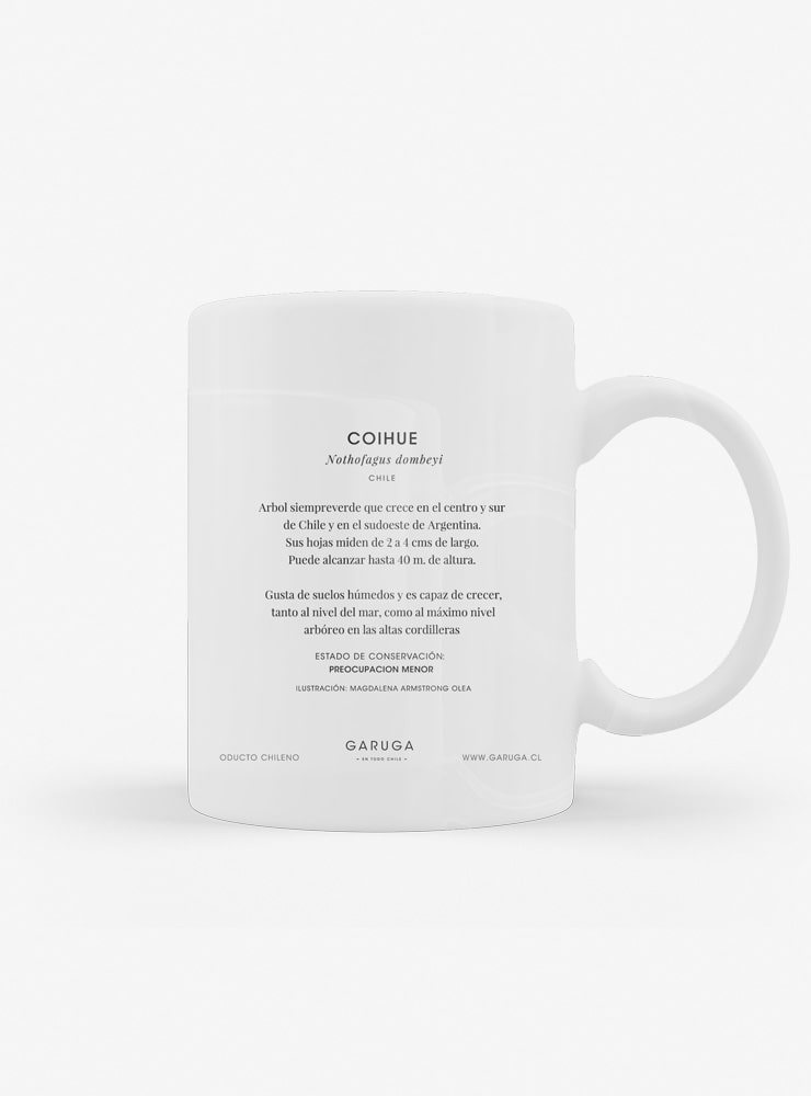 tazón cerámica diseño coihue Chile 330ml
regalo con coihue árbol nativo bosque sur Chile
tazón apto microondas lavavajillas coihue Chile
regalo Día de la Madre tazón coihue Chile
tazón flora nativa bosque valdiviano Chile