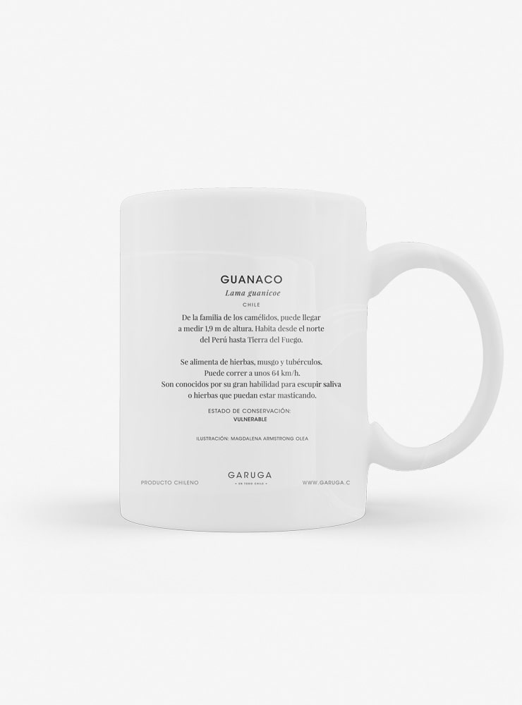 tazón cerámica diseño guanaco Patagonia Chile 330ml
regalo con guanaco camélido silvestre Chile
tazón apto microondas lavavajillas guanaco Chile
regalo Día del Padre tazón guanaco Chile conservación
tazón fauna patagónica Chile impacto social
